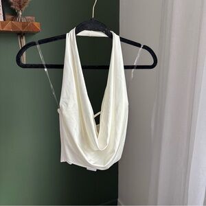 Women halter cowl neck going out crop top